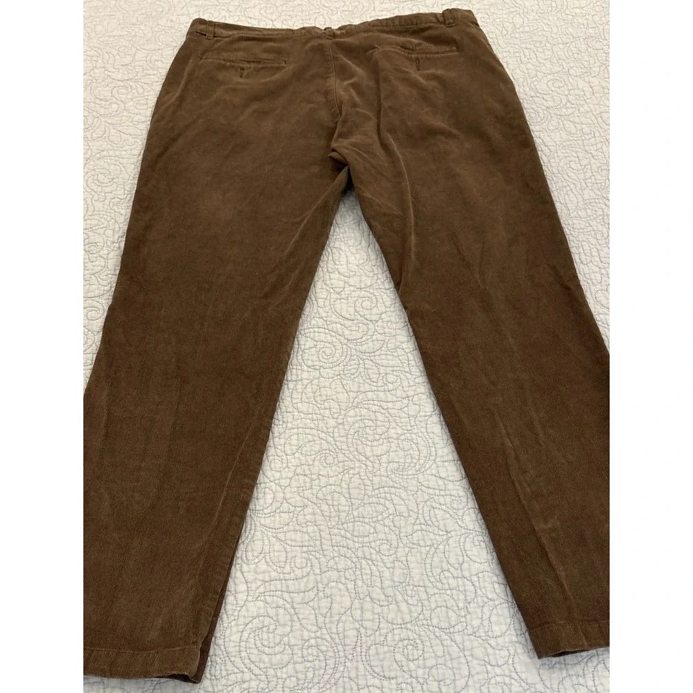 Jos A Bank Reserve Mens 40x32 Brown Corduroy Pants Flat Front Dress Casual